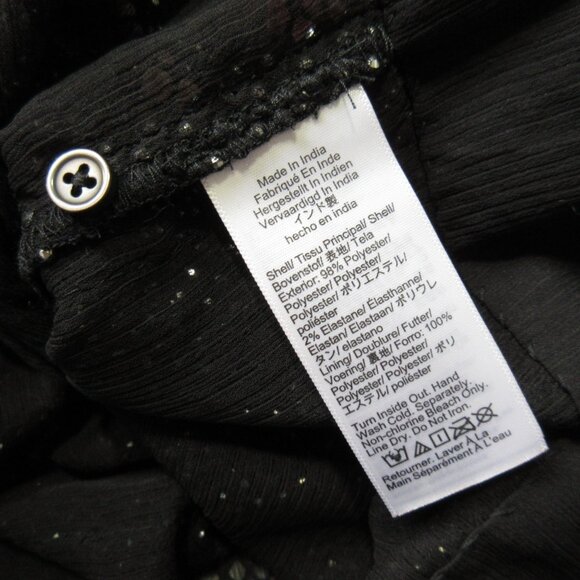 NWT J.Crew Collection Cropped Rhinestone Garçon Shirt in Silver Black Sheer 0 - Picture 5 of 12